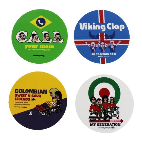 SoccerJunky ステッカー 4枚セット 【SoccerJunky|サッカー