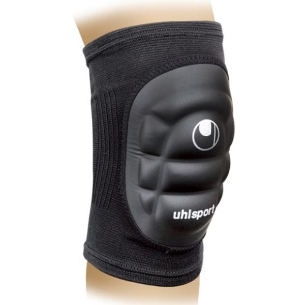 ゴールキーパー用膝パット2個セット。衝撃から大事なヒザをガード。素材：ポリウレタン、ポリエステルカラー：ブラックサイズ：S(28-34cm)、M(32〜38cm)、L(36〜42cm)