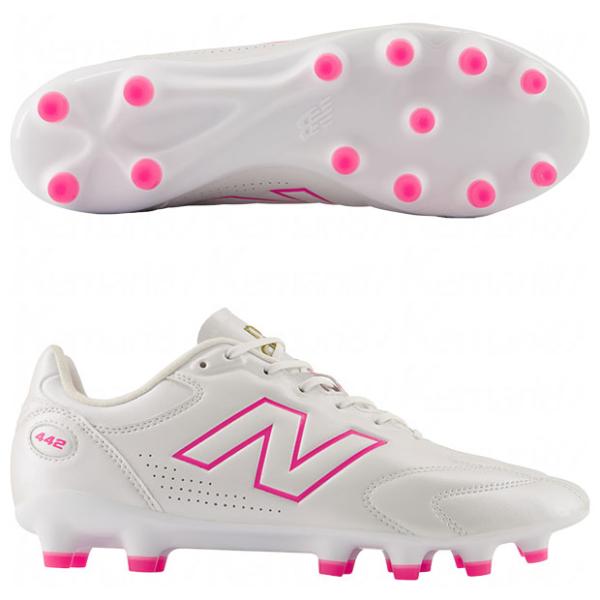 New Balance（ニューバランス） 442 V3 PRO HG/AG 2E ホワイト×ピンク