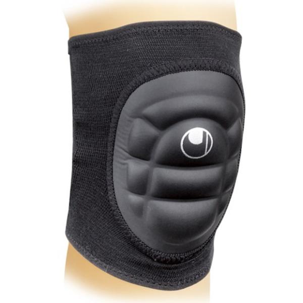 ゴールキーパー用膝パット2個セットジュニアサイズ。衝撃から大事なヒザをガード。裏にムレを防止するベンチレーションホールを装備。素材：ポリウレタン、ポリエステルカラー：ブラックサイズ：JF(28-34cm)