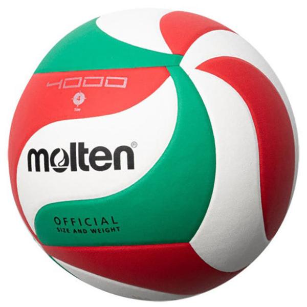 限定出品❣️moltenバレーボール新品未使用品4号公式球☘️ボールバッグセット モルテン molten ミシン縫いバレーボール 4号球 （白×赤×緑