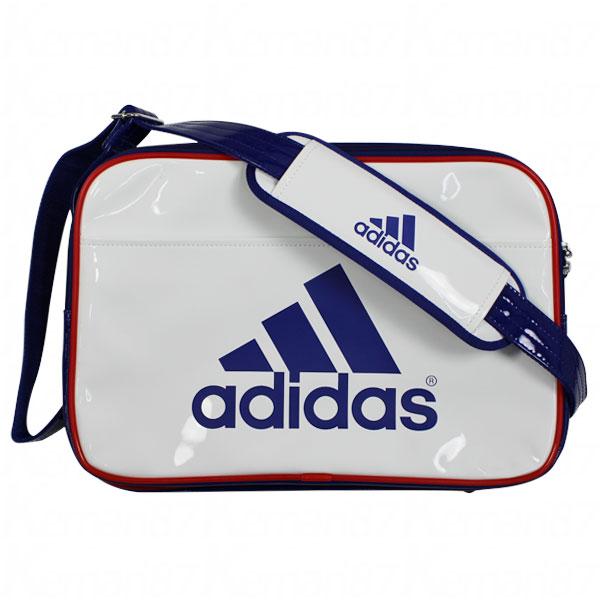 adidas（アディダス） エナメルショルダーバッグ L ホワイト×ヒーロー