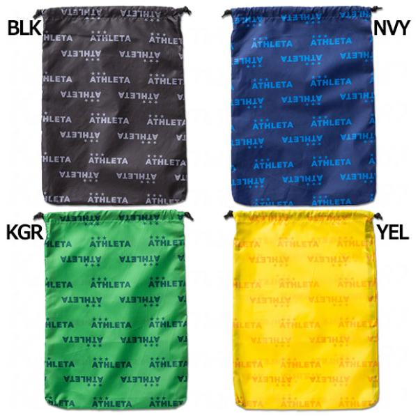 圧倒的な人気を誇るアスレタ、シューズケース。ATHLETAロゴデザインの巾着バッグ。シューズケース以外にも様々な用途に使用可能。素材：POLYリップ品質：ポリエステル100％サイズ：F(30×40×1cm)モデル：2021年春夏
