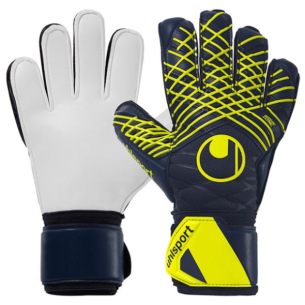 ウールシュポルト(uhlsport) サッカー GK キーパーグローブ 試合用 プレディクション スーパーソフト 1011335-01 ネイビー/イエロー 7号 kemarifast_1011335-01