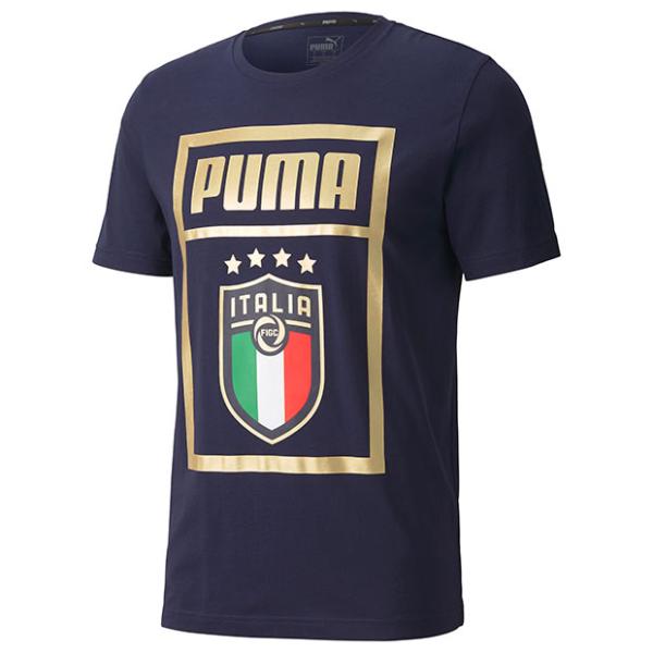 格安 イタリア代表 FIGC PUMA DNA 半袖Tシャツ ピーコート ナショナルチームウェアー757504-07 