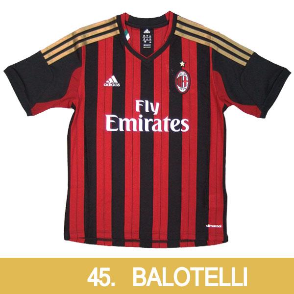 サッカー　ACミラン 12/13 #45 バロテッリ ユニフォーム サッカー ACミラン 12/13 #45 バロテッリ ユニフォーム ジュニア AC
