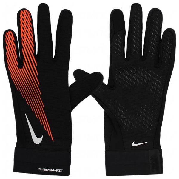 爆買!! ジュニア THERMA-FIT アカデミー グローブ　ブラック×ハイパークリムゾン　【NIKE|ナイキ】サッカーフットサル防寒アクセサリーhf0547