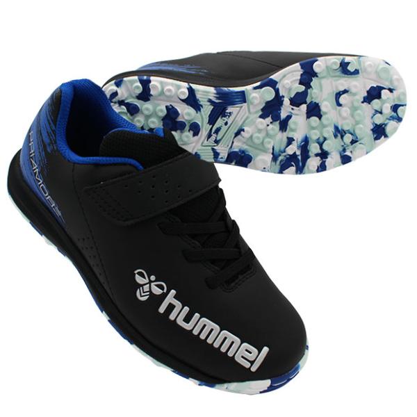 ジュニア プリアモーレ 6 α V TF Jr.　ブラック×ブルー　【hummel|ヒュンメル】サッカージュニアトレーニングシューズhjs2135-9