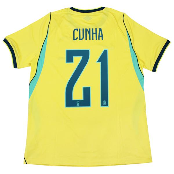 爆買!! ブラジル代表 2026 ホーム 半袖レプリカユニフォーム 21.マテウス・クーニャ 【NIKE|ナイキ】ナショナルチームレプリカウェアーif7054-