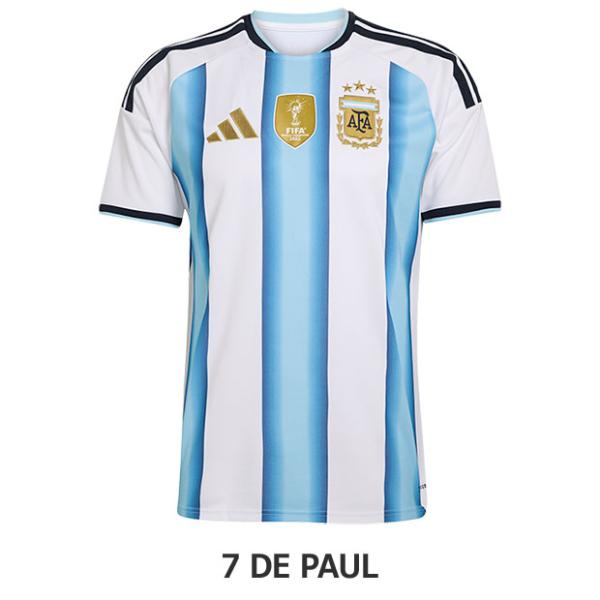 アルゼンチン代表 2026 ホーム 半袖レプリカユニフォーム 7.デ・パウル 【adidas|アディダス】ナショナルチームレプリカウェアーjve31-
