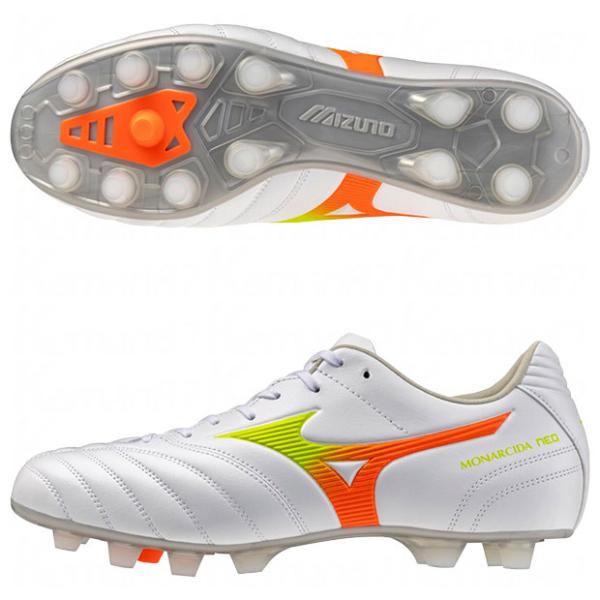 爆買!! モナルシーダ NEO 3 WIDE PRO　ホワイト×イエロー　【MIZUNO|ミズノ】サッカースパイクp1ga262354