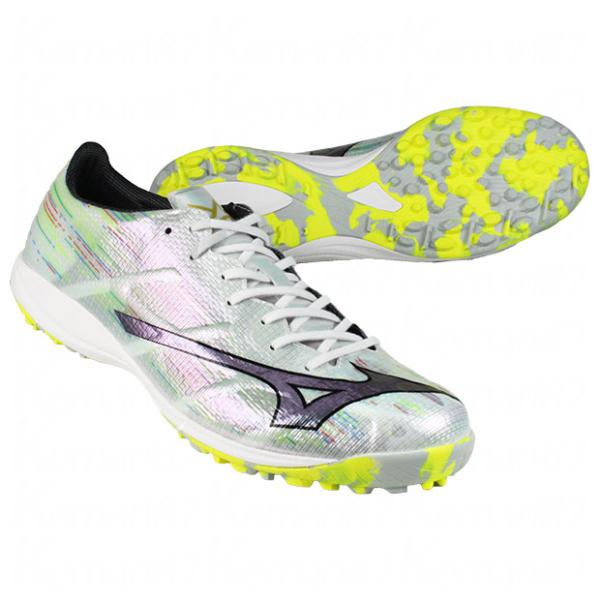 爆買!! ミズノアルファ 2 ELITE AS　ホワイト×シルバーイリディセント　【MIZUNO|ミズノ】サッカーフットサルトレーニングシューズp1gd2562