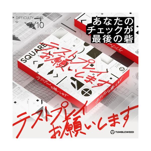 発売前のナゾトキグッズ『SQUARE』の最終テストプレイをお願いされたあなた。他のテストプレイヤーからも評判が良いらしく、とても期待している。唯一気がかりなのは、テストプレイ用のキットを準備しているのがいつもの先輩ではなく新人であることくら...