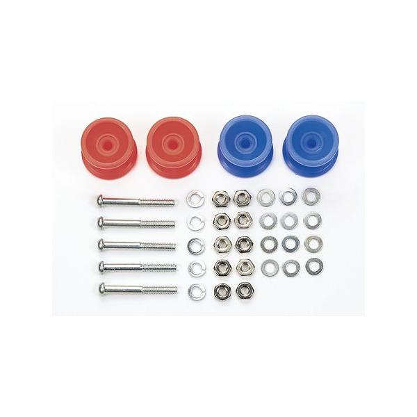 ミニ四駆　マシニングローラー赤③ GP.457 2段低摩擦プラローラーセット (赤・青 13-12mm) 15457