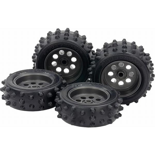 EZシャーシ スパイクタイヤ＆ホイールセット 15547 新品ミニ四駆   グレードアップパーツ 改造