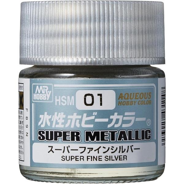 HSM01 水性ホビーカラー スーパーメタリック スーパーファインシルバー 