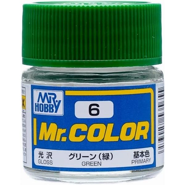 C6 グリーン(緑) 新品塗料   GSIクレオス Mr.カラー 模型用塗料