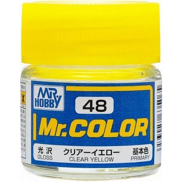 C48 クリアーイエロー 新品塗料   GSIクレオス Mr.カラー 模型用塗料