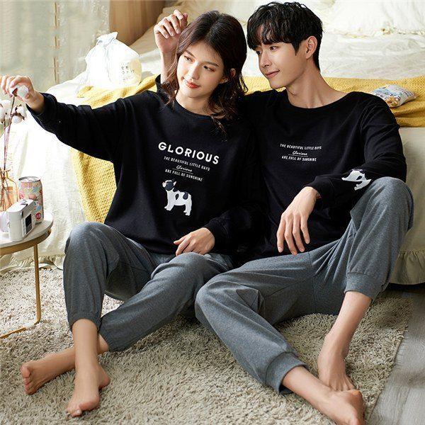 ペアパジャマ カップル 可愛い 韓国 上下セット 長袖 部屋着 プレゼント結婚祝い ゆったり おしゃれパジャマ 母の日 綿100 ルームウェア パジャマ 大人 寝巻き Sunnyprize3733 Kenbo Store 通販 Yahoo ショッピング
