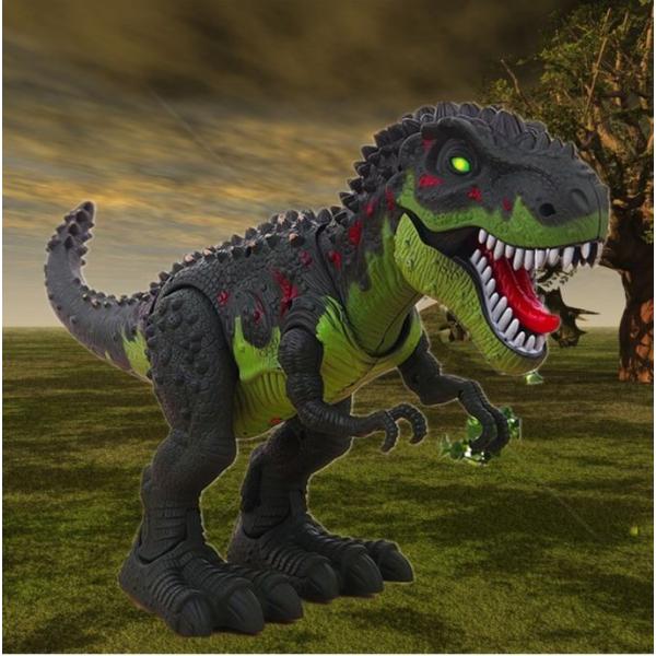 Aosst 恐竜 T Rex フィギュア サウンド 動く 光る ウォーキング 60 ティラノサウルス4 好評受付中 ジュラシック 緑 電動 1 玩具 グリーン