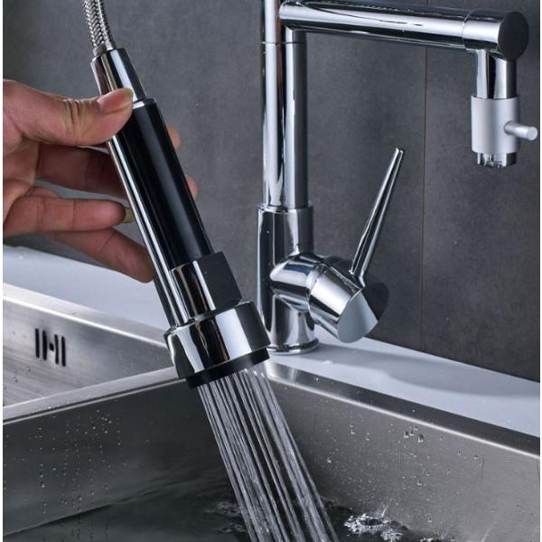 蛇口 キッチン シャワー 混合水栓 交換 おしゃれ クローム仕上げ シャワーヘッド 流行 ノズル シャワーノズルが動く