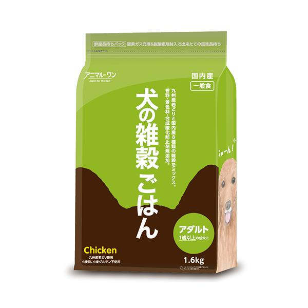 他サイト： アニマル・ワン 犬の雑穀ごはん アダルト チキン 1.6kg - ベストアメニティ [ドッグフード]の商品画像