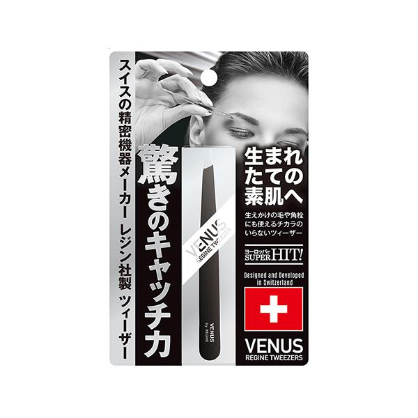 「レジン　ヴィーナスツィーザー　ブラック　1本」は、スイスの精密機器メーカー レジン社製のツィーザーです。どんな毛質でも、一度つかんだら逃がさない全身のあらゆる毛や角栓に使える万能毛抜き。55の工程を全て熟練の職人が手作業で仕上げていきます...