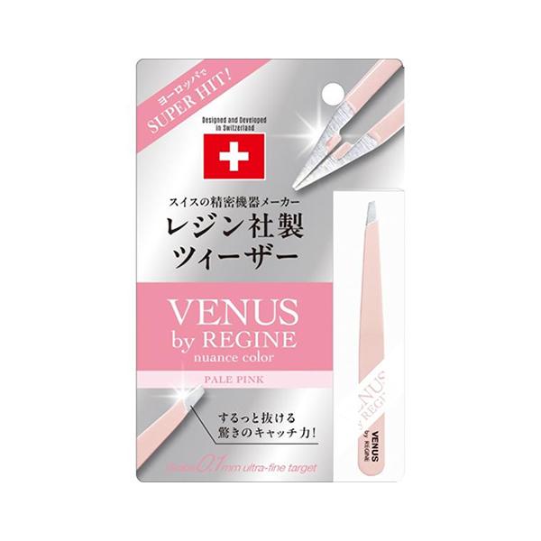 「レジン　ヴィーナスツィーザー　ニュアンスカラー　ペールピンク　1本」は、スイスの精密機器メーカー レジン社製のツィーザーです。どんな毛質でも、一度つかんだら逃がさない全身のあらゆる毛や角栓に使える万能毛抜き。55の工程を全て熟練の職人が手...