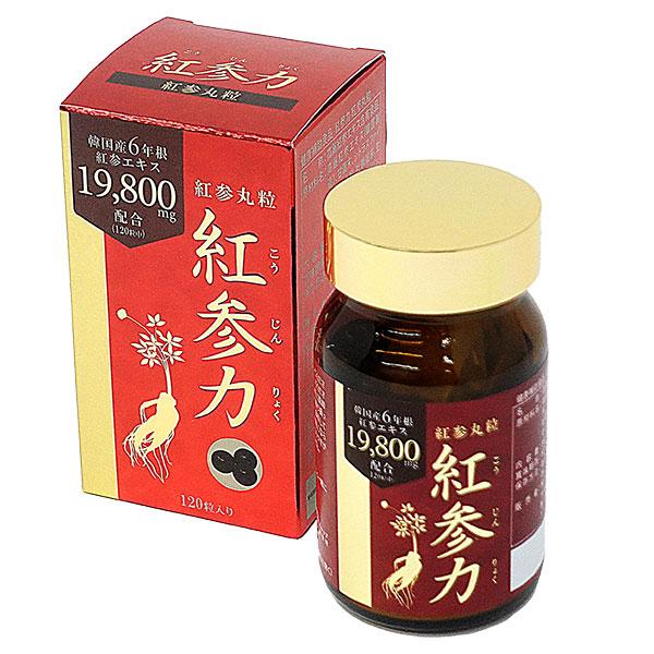 「高麗貿易　紅参力　紅参丸粒　120粒」は、韓国産6年根紅参エキスを1粒に165mg配合しました。コーティングした粒タイプで飲みやすい。韓国産紅参エキスを使用し、日本国内の基準にのっとり製造しています。■メーカー　高麗貿易■区分　健康食品/...