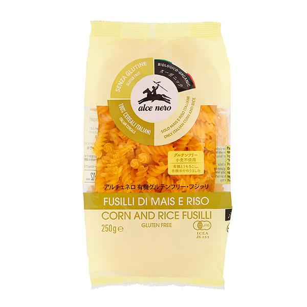 「アルチェネロ　有機グルテンフリー・フジッリ　250g」は、イタリアで有機栽培したとうもろこしと米のみを使用したショートパスタ・フジッリです。「糸巻き」のようにクルクルひねった形はソースを溝にしっかり巻き込み、よく絡みます。通常のパスタ同様...