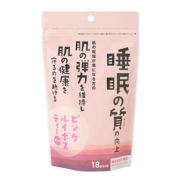 ピンクルイボスティーPlus 18袋 [機能性表示食品] - 小川生薬 ※メール便対応商品