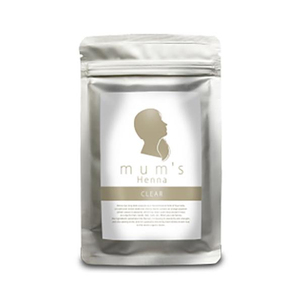 「Mum's　マムズヘナクリア　100g」は、染色が目的ではなく色は無色透明なため現在の髪の色を保持し髪質をサラサラにします。使用年齢もお子様から年配の方、また男女問わずご利用いただけます。■メーカー　チームパワーソリューション■区分　化粧...