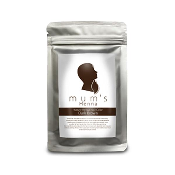 「Mum's　マムズヘナダークブラウン　100g」は、ブルージーンズを染めるインディゴを多く配合しています。その他のハーブの力で肌に優しく、自然に髪に入りやすくなります。オレンジをしたあとでのせると、一段と美しく早く仕上がります。30分程度...