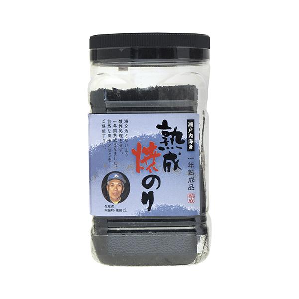 「熟成焼のり　8切40枚(全形5枚)」は、瀬戸内海産の熟成焼きのりです。海を汚さないよう酸性処理をせず、一年間熟成させました。自然な風味と甘さをご堪能下さい。■メーカー　前田海苔■区分　セレクトフード/食材・加工食品/乾物・海産物