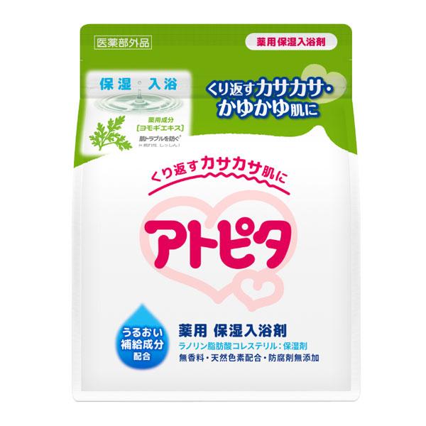 「丹平製薬　アトピタ　薬用保湿入浴剤　500g《医薬部外品》」は、お風呂に浸かるだけで全身をうるおいで包むスキンケアタイプの薬用入浴剤です。入浴しながら、しっしん、荒れ性、あせもなどの肌トラブルを防ぎます。無香料、天然色素使用、防腐剤無添加...