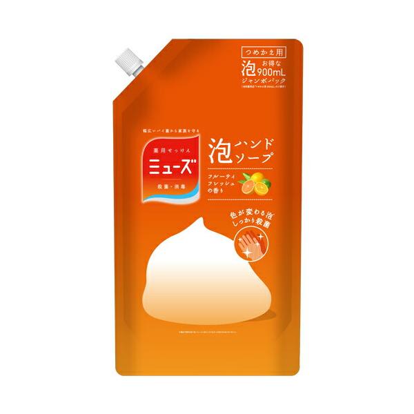 レキットベンキーザー・ジャパン 薬用せっけんミューズ　泡ハンドソープ　フルーティフレッシュ　ジャンボ　つめかえ用　９００ｍｌ×12パック レキットベンキーザー・ジャパン ミューズ泡ハンドソープ フルーティ