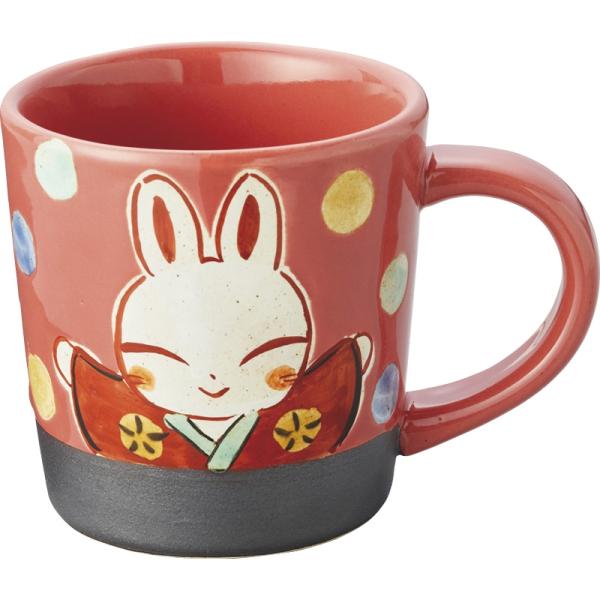 夕立窯 夕立窯のなかまたち マグカップ（桃色うさぎ）（YK689） : 賢者