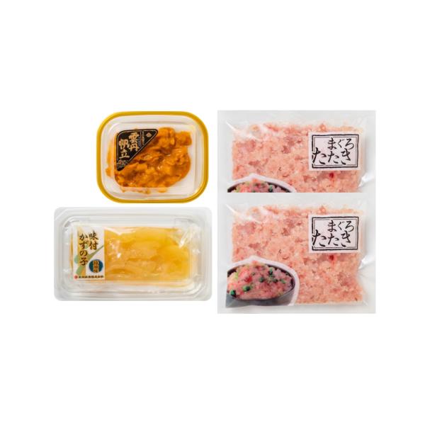 【送料無料】うにほたて醤油入・数の子・まぐろたたき詰合せ　５５４９−４０ｃ　５５４９−４０ｃ【ギフト館】