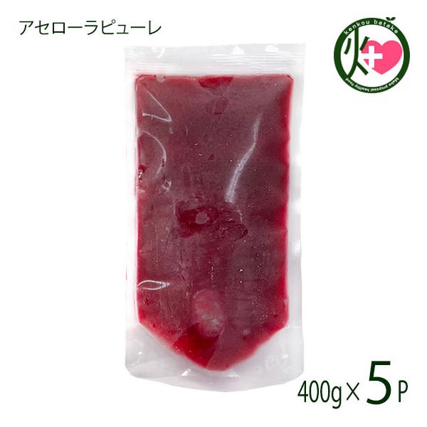 アセローラピューレ 400g×5P 無農薬栽培 アセロラ 沖縄 土産 南国フルーツ 定番 人気 ビタミンC