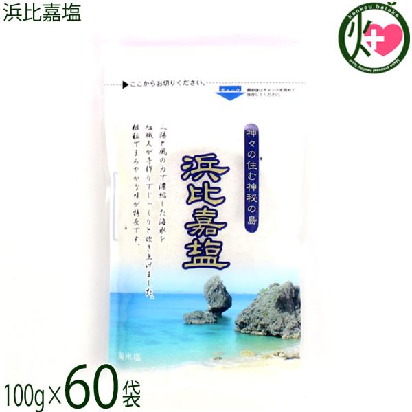 浜比嘉塩 100g×60袋 高江洲製塩所 沖縄県産 天日 平釜