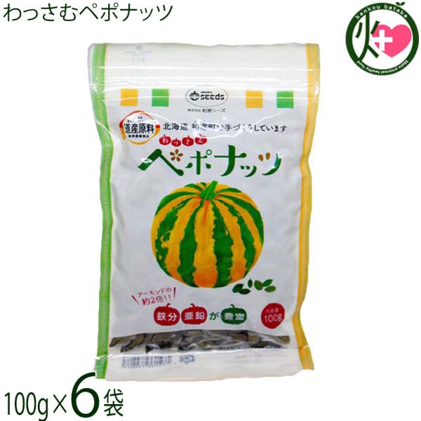 わっさむペポナッツ 100g×1袋 和寒シーズ 北海道 かぼちゃの種 ストライプペポ ナッツ 自然食品 国産 稀少 手作り