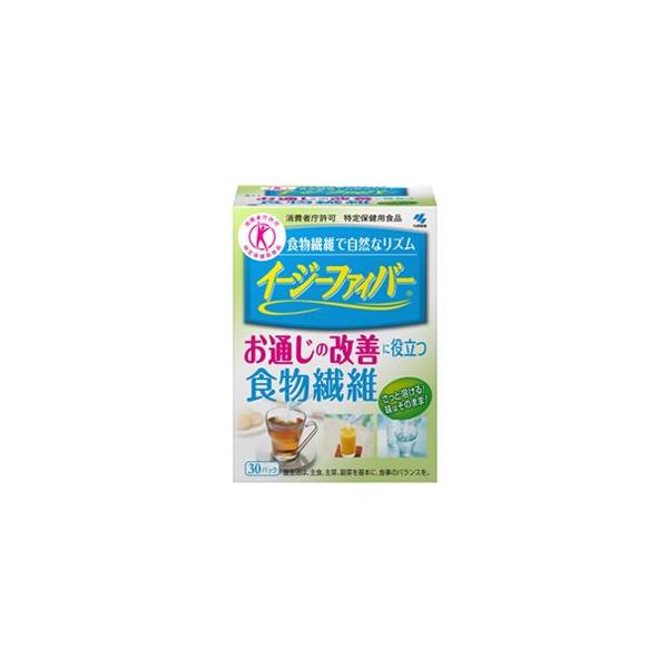 ■メーカー名：小林製薬株式会社イージーファイバートクホ　特定保健用食品◎特徴お通じの改善に役立ちます食物繊維が便通の改善を促します。4.2gの食物繊維1パックで食物繊維が4.2g。 1日1パックで不足しがちな量が補えます。素早く溶けるお茶や...