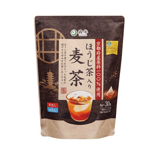 森半 共栄製茶 ほうじ茶入り麦茶 30袋 (ティーバッグ 焙じ茶 煮出し 水