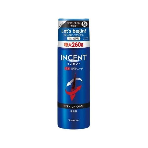 バスクリン インセント 薬用育毛トニック 無香料 プレミアムクール 260g[医薬部外品]