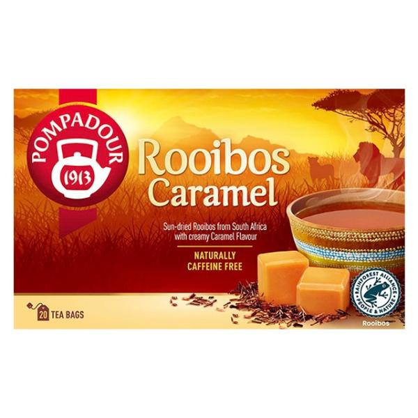 ポンパドール ルイボスティー キャラメル 1箱(1.75g×20TB入り)×5箱セット ドイツ産 ティーバッグ 紅茶 POMPADOUR