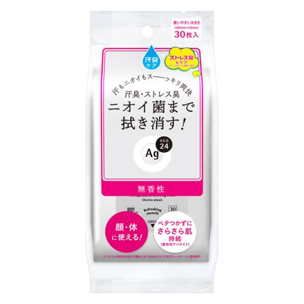 ●肌快適ケア。●いつでもどこでもずーっと快適な肌を願う人へ。●汗もニオイもすっきりふき取り！●シャワーのような爽快感が続く。●汗臭・ストレス臭・ベタつき・汚れ・ニオイ菌まで拭き消す！●白くならずにさらさら肌続く。●銀含有アパタイト(さらさら...