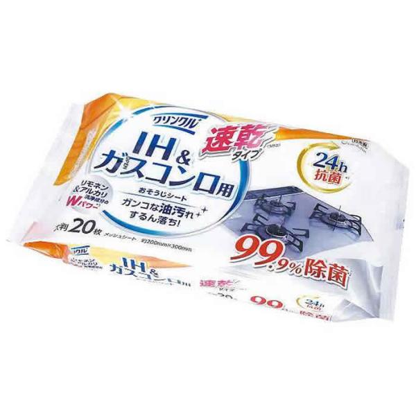 ●たんぱく質汚れ・油汚れを落とす効果に優れたアルカリ成分であるセスキ炭酸ソーダ配合＆油を溶かすリモネン成分であるオレンジエキス配合のお掃除シートです。●洗剤を使いたくない場所におすすめです。●ノンアルコール99.99%除菌で使用後はサッパリ...