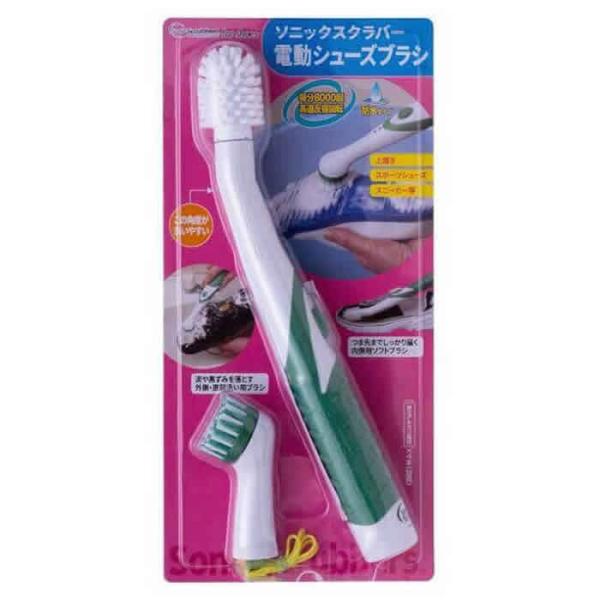 ●靴洗いを楽に！靴用電動ブラシ！●毎分8000回の高速反復回転で靴の汚れを根こそぎ除去します。●防水タイプになっているので洗剤と合わせた水洗いで効果倍増！●お風呂や洗面所などの水周りでも安心してお使い頂けます。