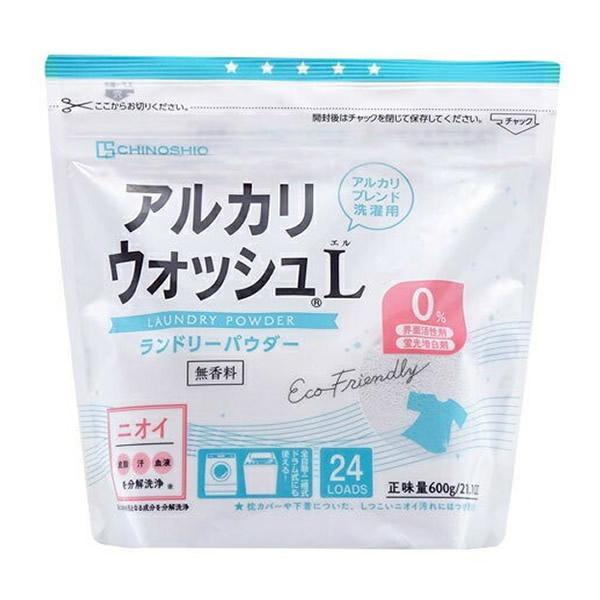 他サイト： [地の塩社]アルカリウォッシュL ランドリーパウダー 無香料 600g(洗濯用洗剤 洗たく 粉末洗剤 衣類用 界面活性剤不使用)の商品画像