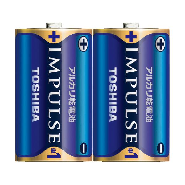 TOSHIBA（東芝） IMPULSE アルカリ乾電池 単1形2本(シュリンクパック